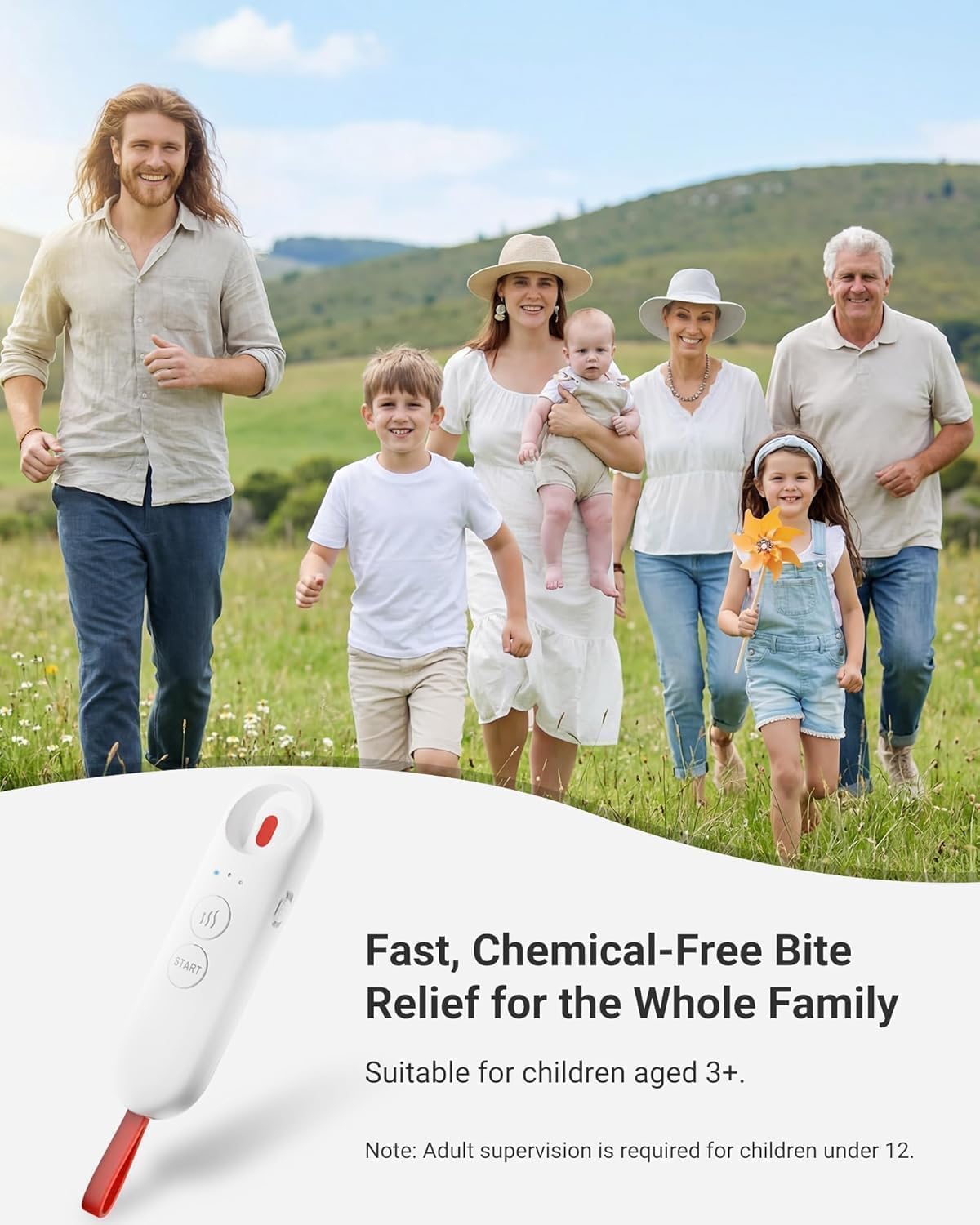 iHealth D-Itch Stick Mosquito Bite Healer for Itch Relief, 3 Heat Modes