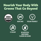 Purely Inspired Organic Green Powder Smoothie Mix, Unflavored (24 Servings) - Probiotics for Digestive Health with Spirulina & Chlorella for Gut Health - Vegan