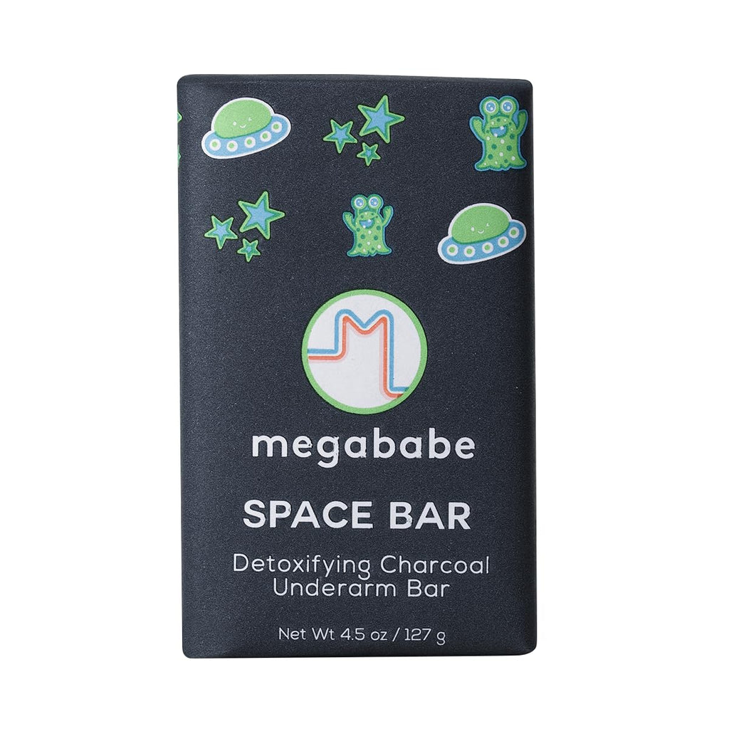 Megababe Space Bar, Charcoal Underarm Soap for Odor Control, 4.5 oz, 3-Pack