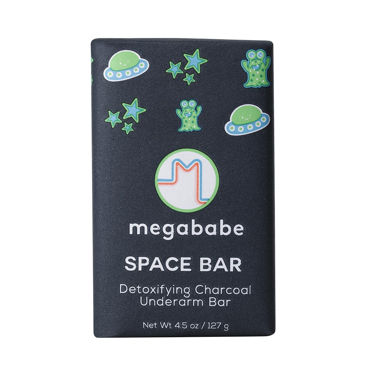 Megababe Space Bar, Charcoal Underarm Soap for Odor Control, 4.5 oz, 3-Pack