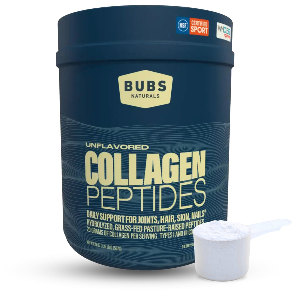 BUBS Naturals Unflavored Collagen Peptides Powder, Best Proteins for Joints & Skin, Pasture Raised Grass Fed, Paleo and Keto Friendly, Whole30 Approved, Non-GMO Dairy & Gluten Free, 10oz, 14 Servings
