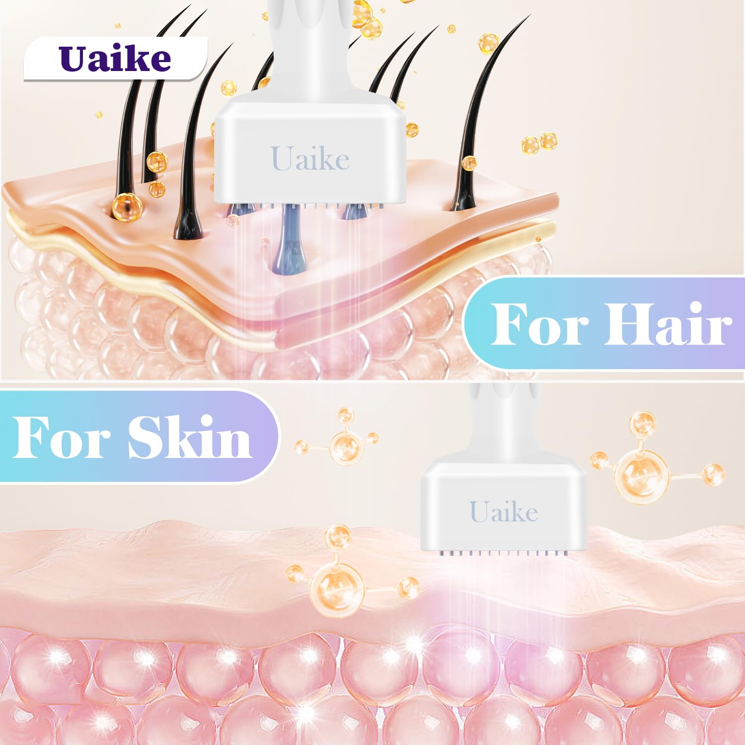 Derma Stamp - Uaike Microneedling Derma Roller Stamp,Microneedle Dermastamp | Home Use - for Women and Men