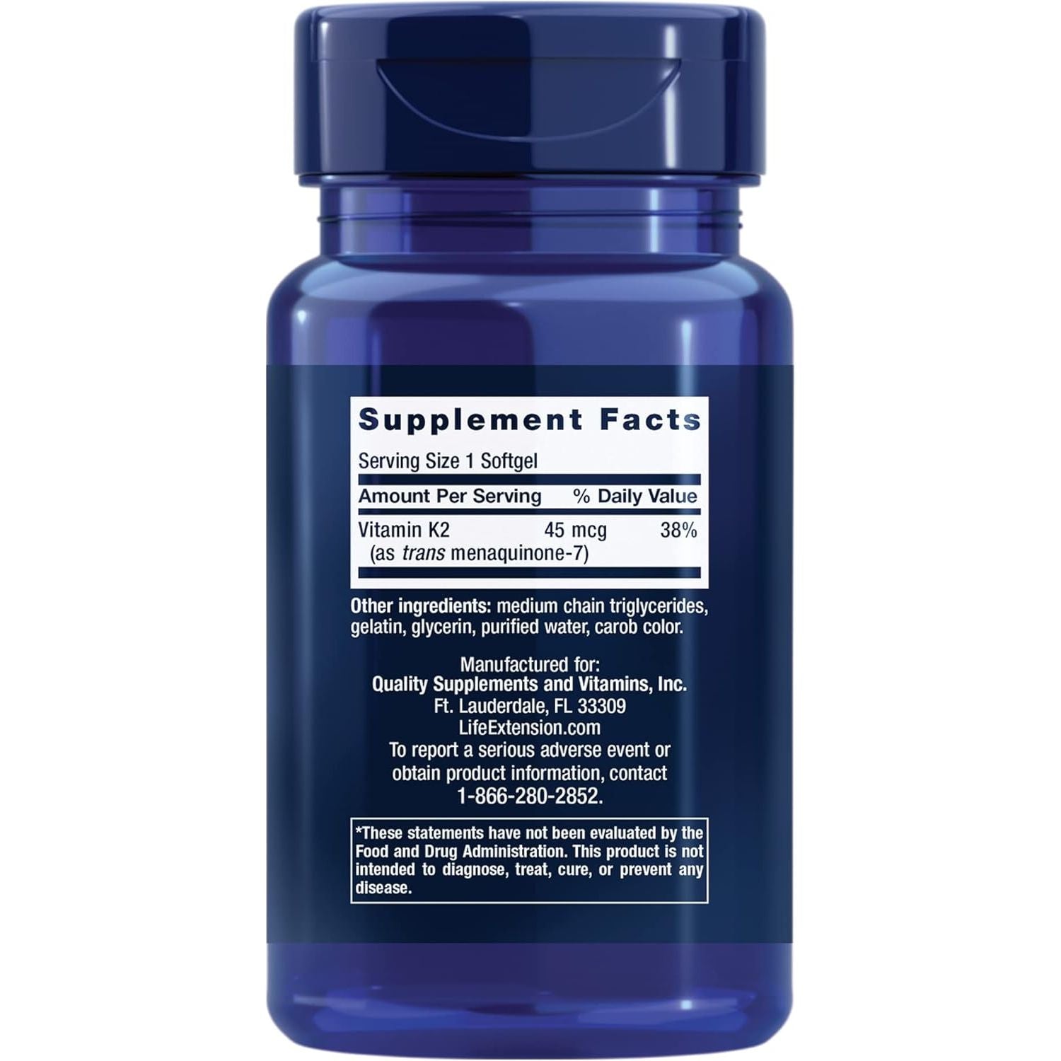 Buy now Life Extension Low Dose Vitamin K2 â€“ Supports Arterial Health â€“ Non-GMO, Gluten-Free â€“ 90 Softgels at indiglob india