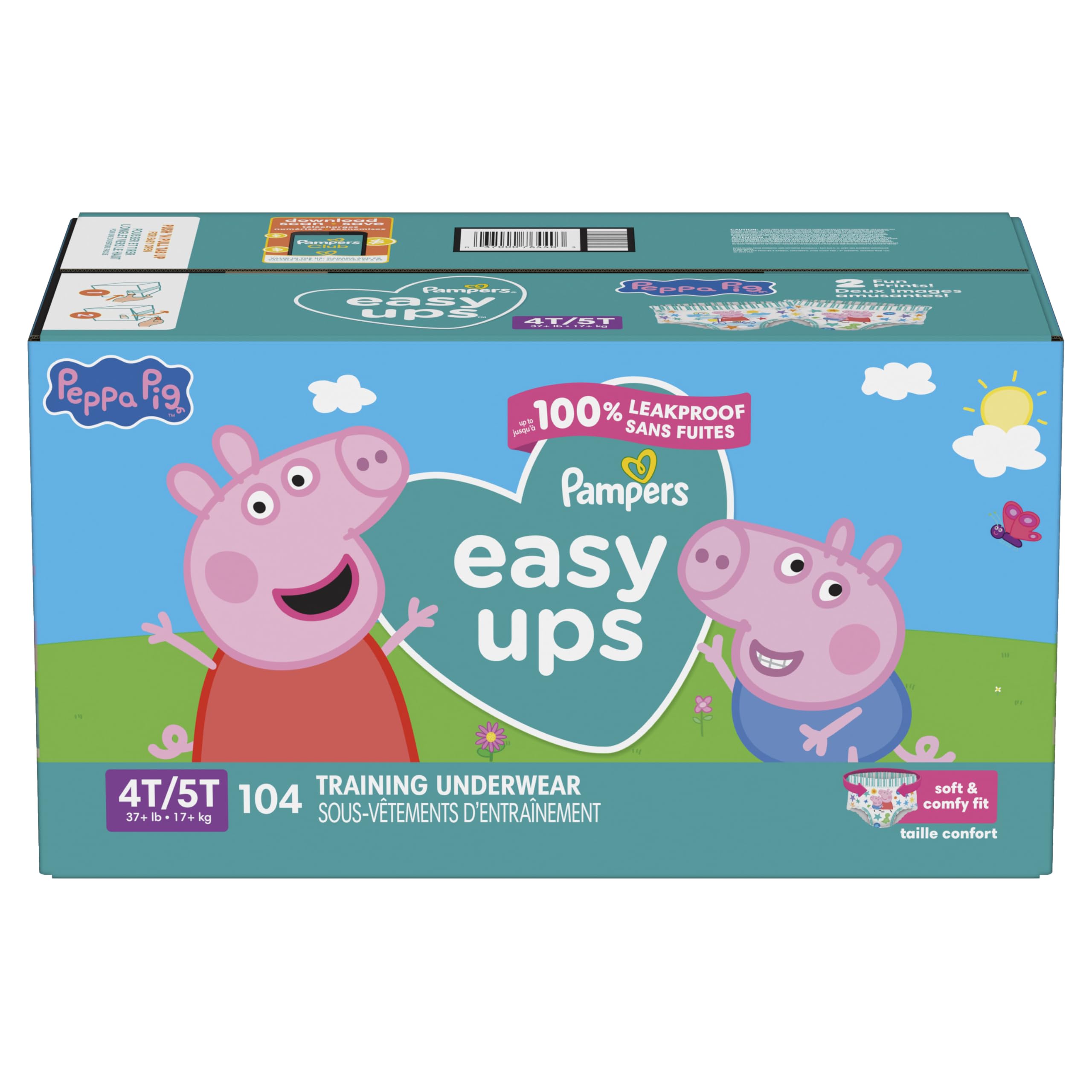 Buy now Pampers Training Pants - Easy Ups Girls & Boys - Size 3T-4T, 22 Count, Peppa Pig Underwear (Packaging May Vary) at indiglob india