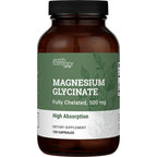 Pure Magnesium Glycinate 500mg Chelated High Absorption Magnesium for Sleep | Earth Harmony Chelated Magnesium Supplement, Glicinato de Magnesio