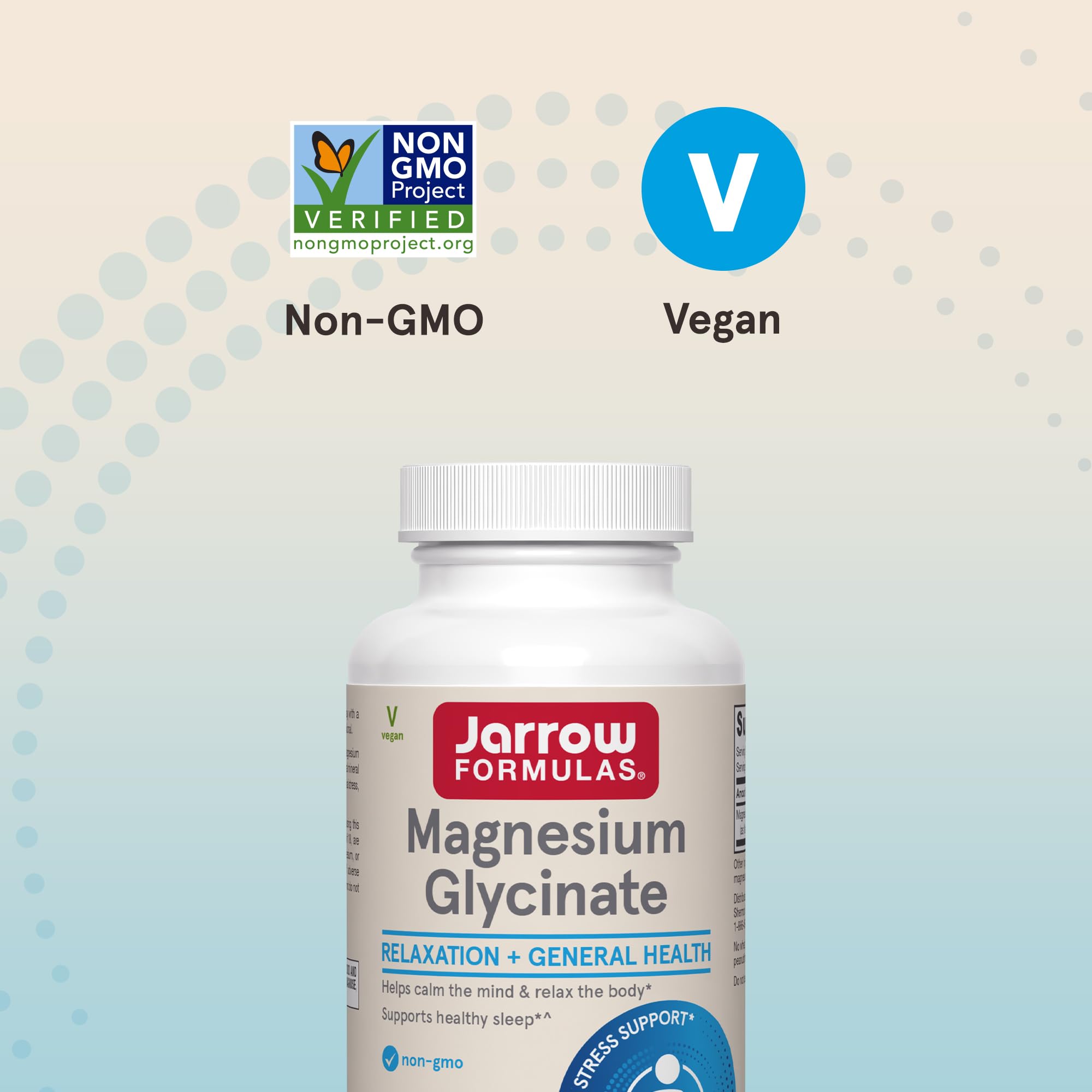 Jarrow Magnesium Glycinate, Support Relaxation & Healthy Sleep, 90 Capsules | 360mg per Serving, 90 Veggie Capsules, 30 Day Supply, Bioavailable Form of Magnesium, Gentle on Stomach