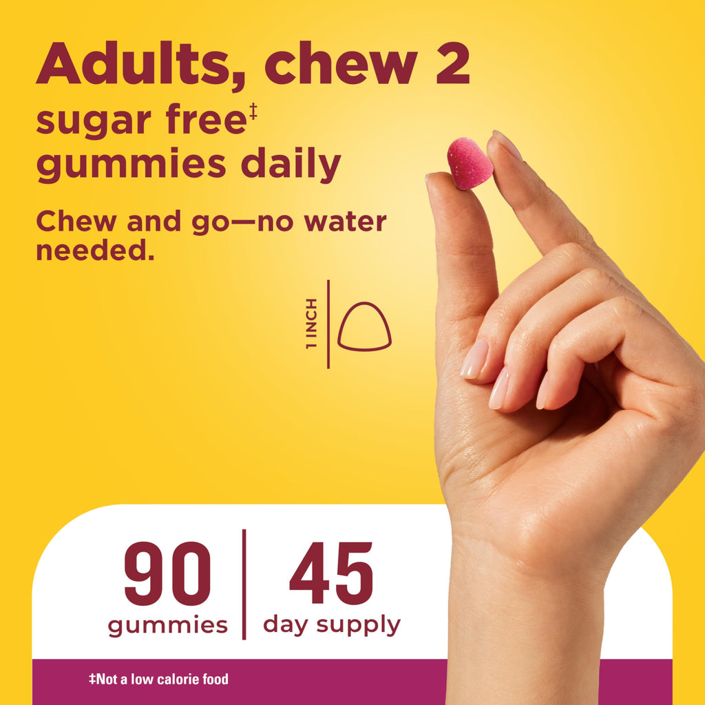 Nature Made Zero Sugar Multivitamin Women's Gummies, 90 Sugar Free Gummies | Women's Multivitamin Gummies for Bone & Immune Support, Aspartame Free, Strawberry Lemonade Flavor, 45 Day Supply