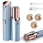 innobeaut Painless Electric Facial Hair Remover for Women, USB Rechargeable | LED reveals fine hairs, Portable face shaver for upper/lip/chin/peach fuzz, Facial hair removal for women,Blue Device only