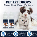 Dog & Cat Cataract Eye Drops & Infection Treatment – Vet-Recommended Formula for Cloudy, Itchy, Watery, Goopy Eyes and Pink Eye Treatment, Natural All-in-One Relief for Pet Eye Issues (2 X 10 ml)