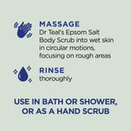 Dr Teal's Pure Epsom Salt Body Scrub, Relax & Relief with Eucalyptus & Spearmint Essential Oils, 16 oz (Pack of 3)
