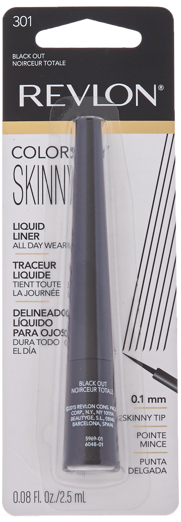 Buy now Revlon Skinny Liquid Eyeliner, ColorStay Eye Makeup, Waterproof, Smudge-proof, Longwearing with Ultra-Fine Tip, Black Out, 0.08 oz at indiglob india