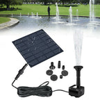Solar Fountain - Panel Water Pump for Bird Bath Solar Panel Kit Outdoor Fountain for Outdoor Small Pond, Patio Garden and Fish Tank