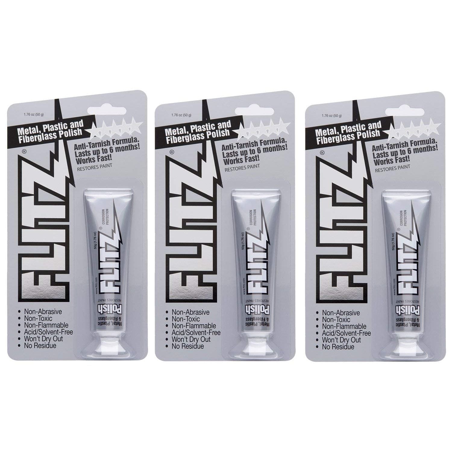 Buy now Flitz Multi-Purpose Metal Polish Paste - 1.76oz Tube of USA-Made Chrome Polish - Works on Stainless Steel, Aluminum, Plastic, Jewelry and Cars - Non-Abrasive Cleaner & Rust Remover (1 Pack) 1.76 oz 3 at indiglob india