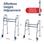 Walkers for Seniors Aluminum Lightweight Walker with Wheels,