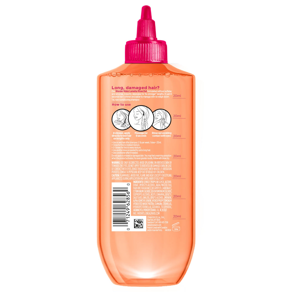 L'Oreal Paris Elvive Dream Lengths 8 Second Wonder Water Detangling Lamellar Rinse Out, 6.8 Ounce