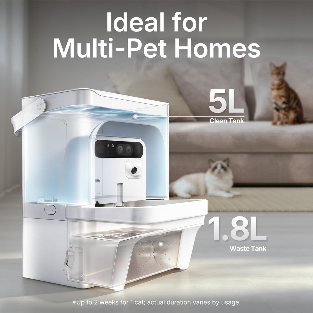 PETKIT Eversweet Ultra Cat Water Fountain with AI Camera, Filterless