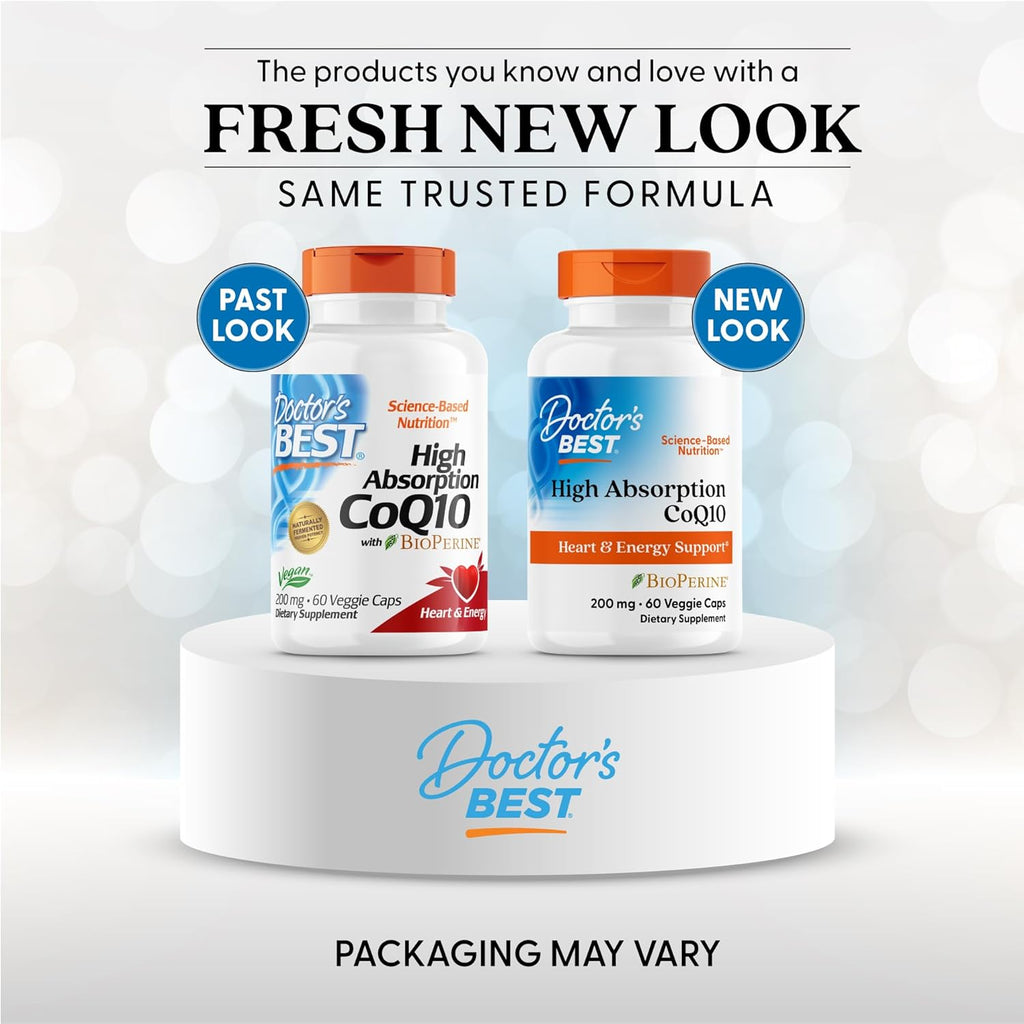Buy now Doctors Best High Absorption CoQ10, Heart & Energy Support*, USP Verified, Naturally Fermented CoQ10, Non-GMO, Gluten Free, Soy Free, Vegan 60 Veggie Caps at indiglob india