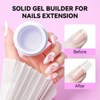 Makartt 3D Gel Nail Art, Clear Non-Sticky 4-in-1 Glux Gel | For Molding, Carving, Shaping, Raised Designs and Nail Extension, UV/LED Cure, Home DIY and Professional Nail Art, 15g