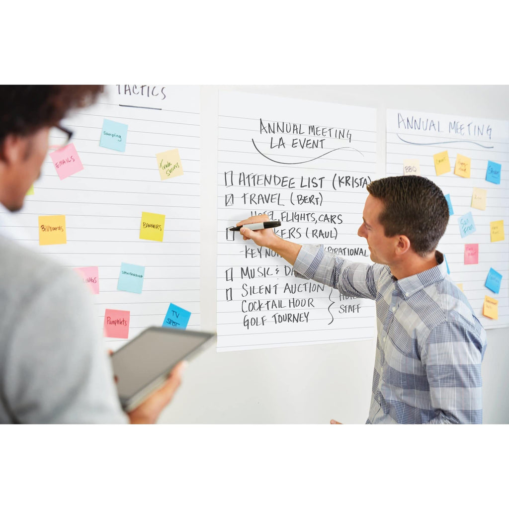 Post-it Super Sticky Easel Pad, 25 x 30 in, White Lined, 2 Pads