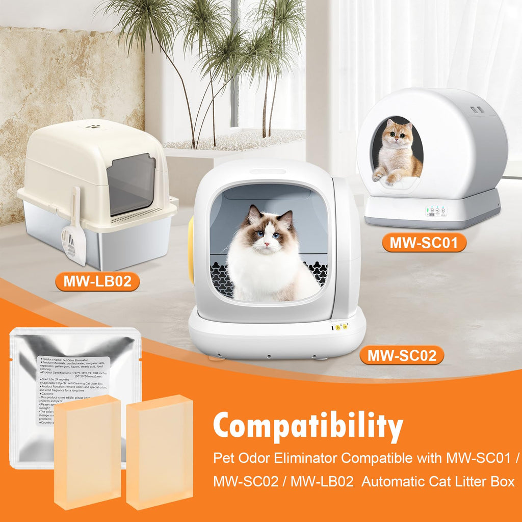 12 Pack Deodorizer Gel Refill for Meowant Self-Cleaning Cat Litter Box