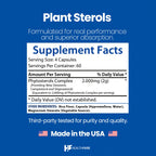 Healthfare Plant Sterols Capsules | 240 Vegan Capsules | Beta Sitosterol & Phytosterol Complex | Plant-Based Supplement | Non-GMO & Gluten-Free | Made in the USA