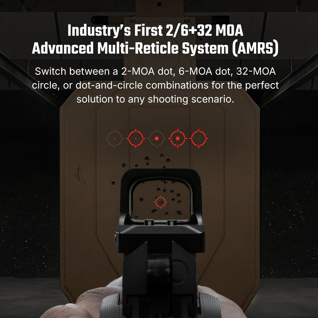 OSIGHT XE AMRS Enclosed Red Dot Sight, 2/6 & 32 MOA Multi-Reticle