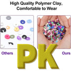 Buy now PANO Preppy 6480 PCS Flat Clay Heishi Disc Beads for Jewelry Making, Rainbow Rubber Beads for DIY Craft Bracelets/Necklace/Pendant, 18 Colors, 6mm at indiglob india