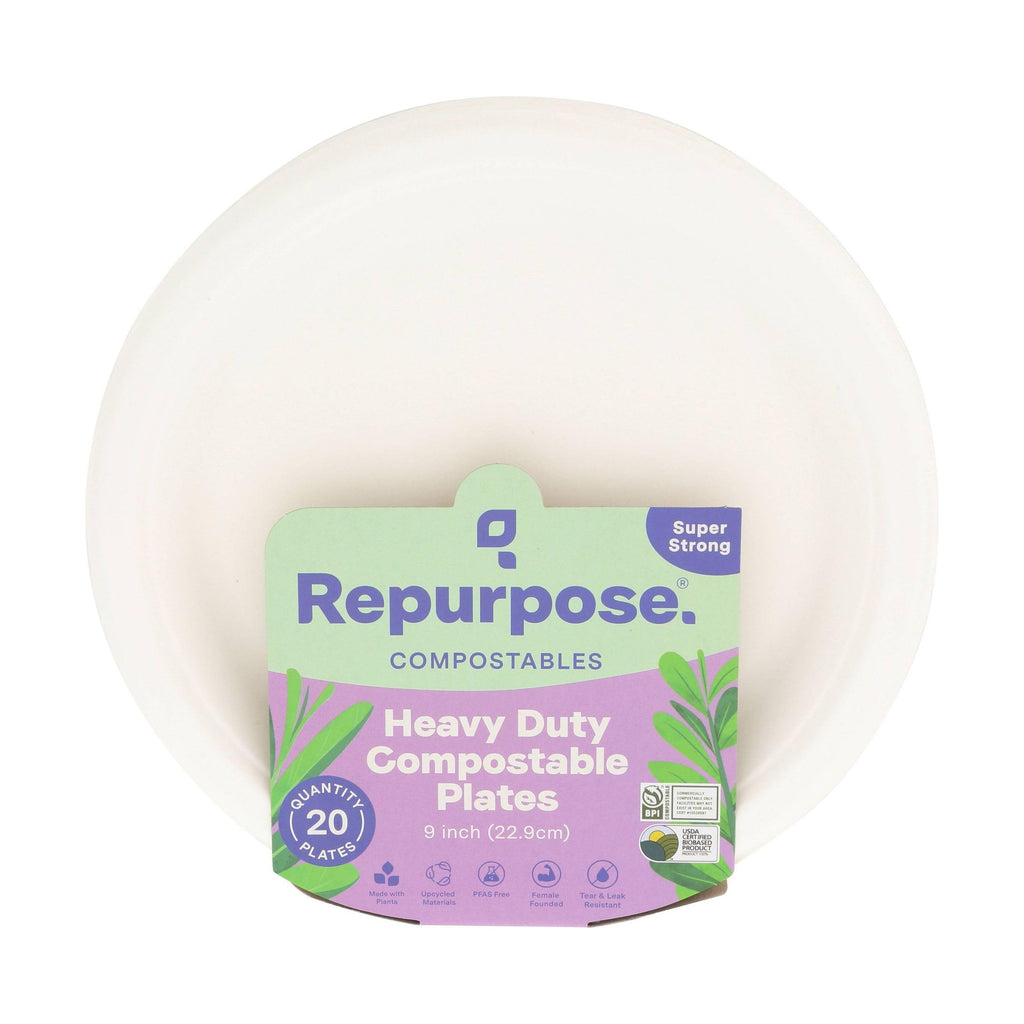 Repurpose Compostable 9 Inch Plates 20 Count, 20 CT