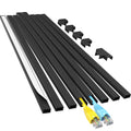 Buy now Yecaye Cord Hider, 113in One-Cord Cable Concealer, Cord Covers for Wires on Wall, Easy Install Cable Management Kit for 2 Small Wires, Cables Raceway Home Office, W0.59in H0.4in, White Small Black at indiglob india