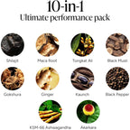 ROOT LABS 10-in-1 Alpha Shilajit Gummies | 400 mg Pure Himalayan Shilajit with Tongkat Ali & Maca Root | Shilajit for Men & Women | ShilAbsorb Bioavailability Tech | Sugar-Free, Vegan | 60 Gummies