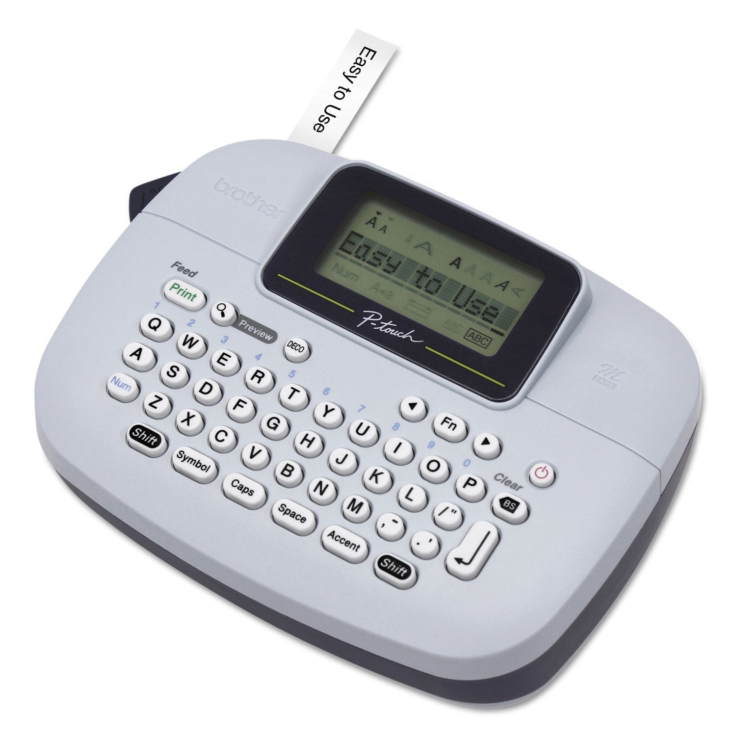 Buy now Brother P-Touch Professional Label Maker PTM95 with 9 Type Styles and 8 Deco Patterns for Small Business, Home Office Organization, and Storage Labels - Portable Handheld Design with QWERTY Keyboard at indiglob india