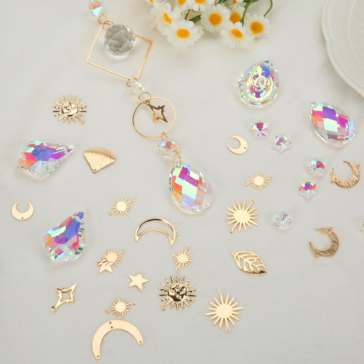 DIY Suncatchers, 400pcs Sun Catchers Supplies Kit Art and Crafts for Adults