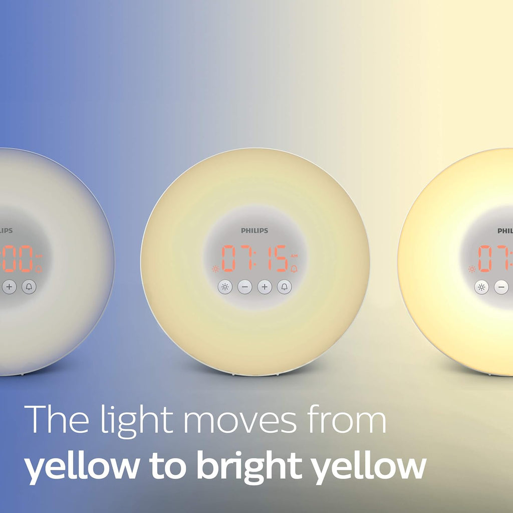 Buy now Philips SmartSleep Wake-Up Light Therapy Alarm Clock with Sunrise Simulation, White, HF3500/60 at indiglob india