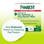 Ivarest Poison Ivy Relief Pads, Fast-Acting Medicated Treatment, 30 Count