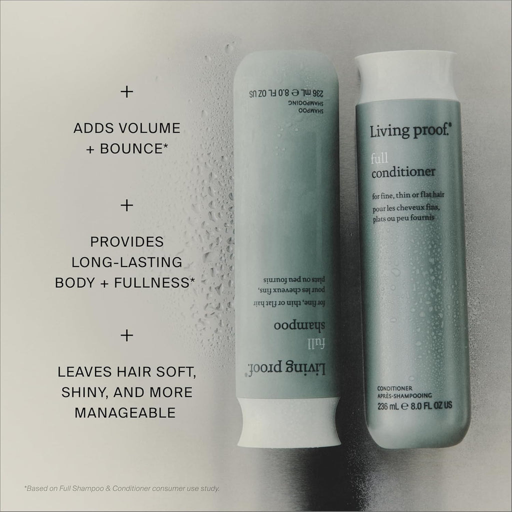 Living Proof Full Shampoo Volumizing Shampoo – Adds Volume, Bounce, Long-Lasting Fullness, Gentle, Paraben & Silicone Free, Safe for Color Treated Hair