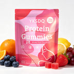 Protein Gummies for Women & Men, 20g Protein per Serving, Zero Sugar, Vegan, Supports Hair Skin Nails Health with Collagen, Energy Boosting Supplement, Mixed Berries Flavor, 60 Gummies (1) (1)