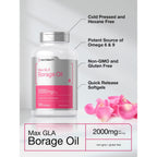 Horbäach Borage Oil Capsules 2000 mg | 120 Softgels | 320mg of GLA