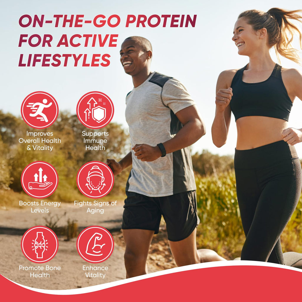 OAKA Protein Gummies, 20g Protein per Day, Zero Sugar, 60 Gummies