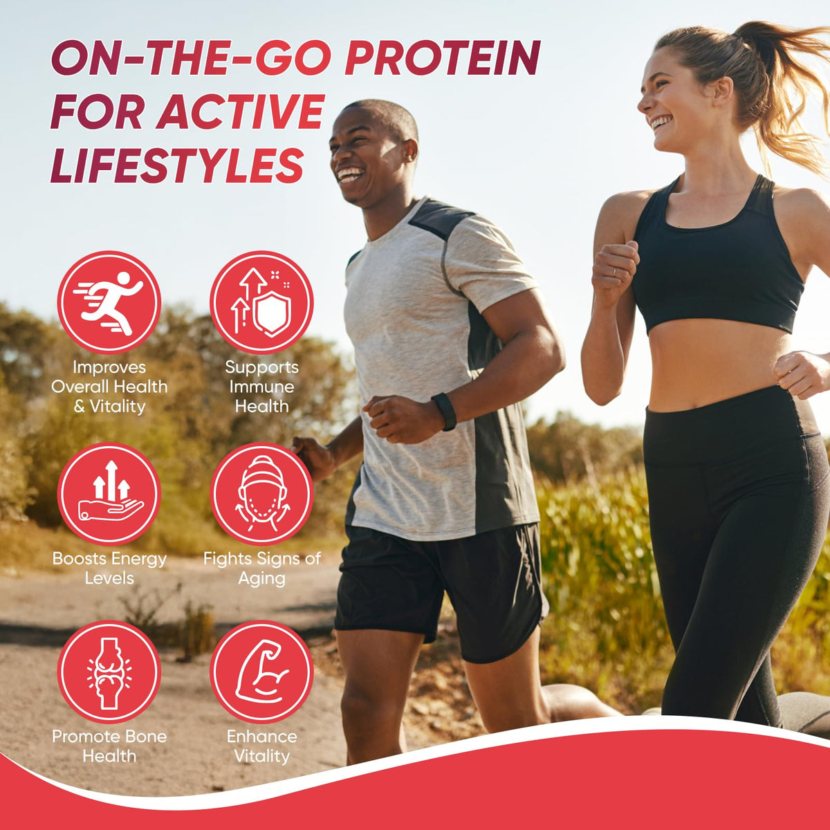 OAKA Protein Gummies, 20g Protein per Day, Zero Sugar, 60 Gummies