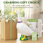 23 Inch Large Porch Goose Statue - PE Plastic Outdoor Goose Decor for Lawn, Yard, & Garden Decoration, Unique Housewarming Birthday Graduation Gifts for Women Mom Grandma