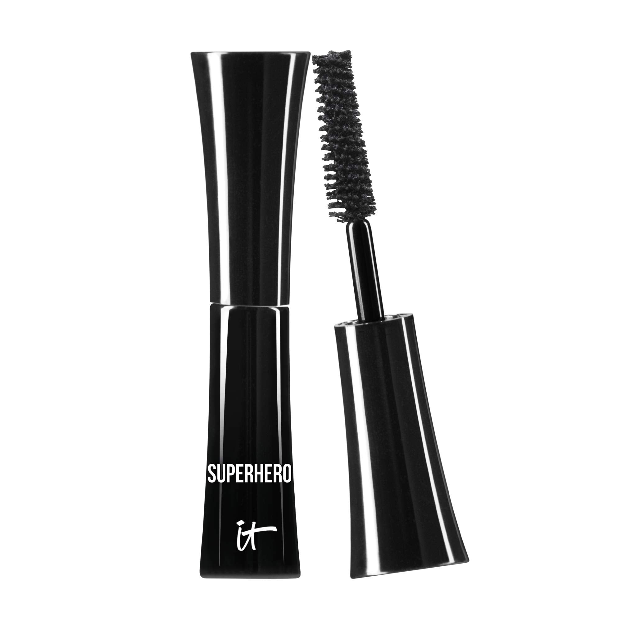 IT Cosmetics Superhero Elastic Stretch Volumizing + Lengthening Mascara | Lifting & Curling Mascara with Lash-Loving Biotin, Hydrolyzed Collagen + Peptides, Great for Sparse Short + Long Eyelashes