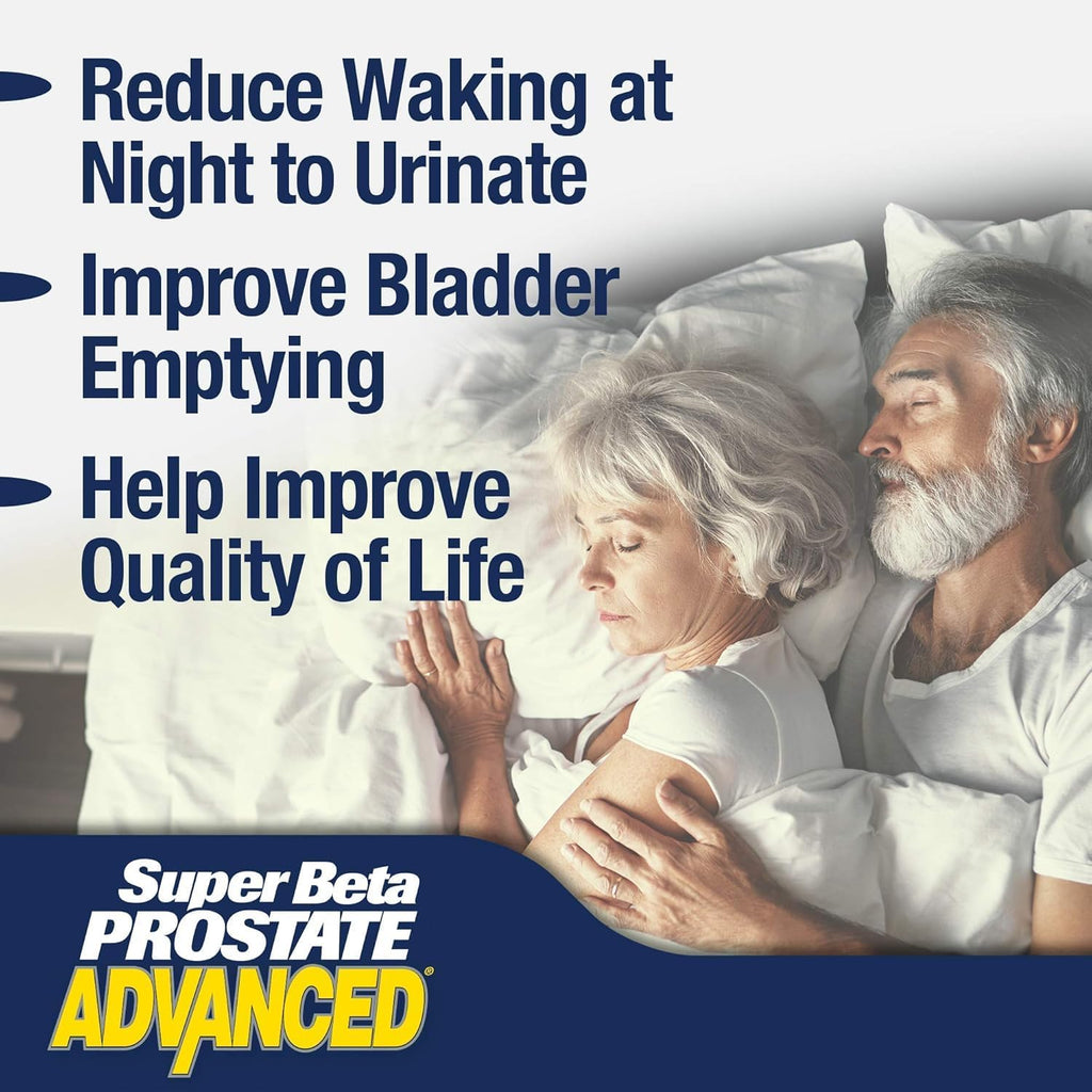 SUPER BETA PROSTATE Advanced - Prostate Health Supplements for Men, 120ct | Reduce Bathroom Trips, Promote Sleep, Better Bladder Emptying & Healthy Prostate