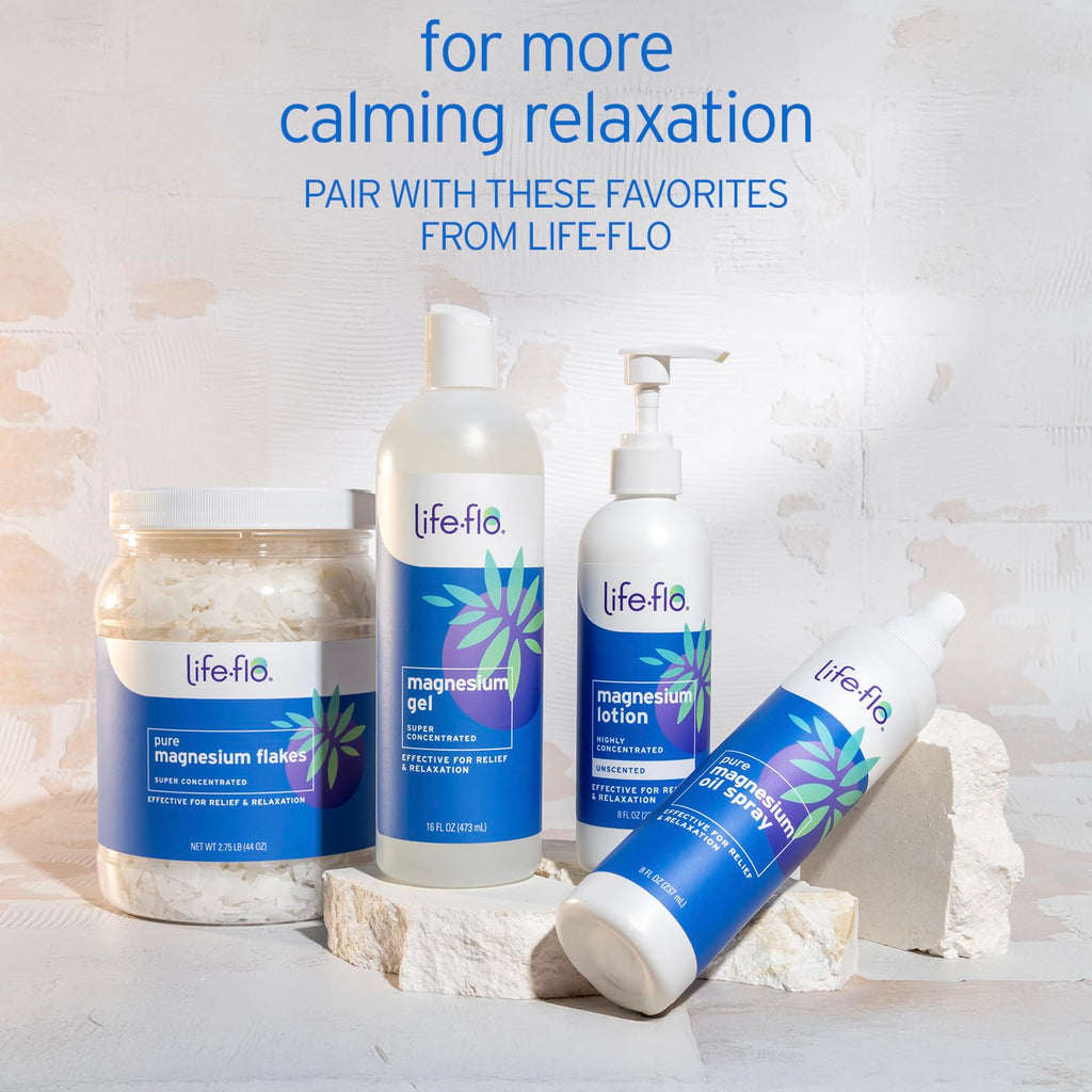 LIFE-FLO Magnesium Lotion & Pure Oil Spray Bundle, Unscented, 8oz, 2 Pack