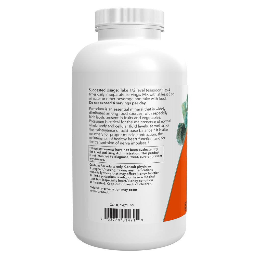 Buy now NOW Foods Supplements, Potassium Gluconate Pure Powder 175 mg, Essential Mineral*, 1-Pound at indiglob india