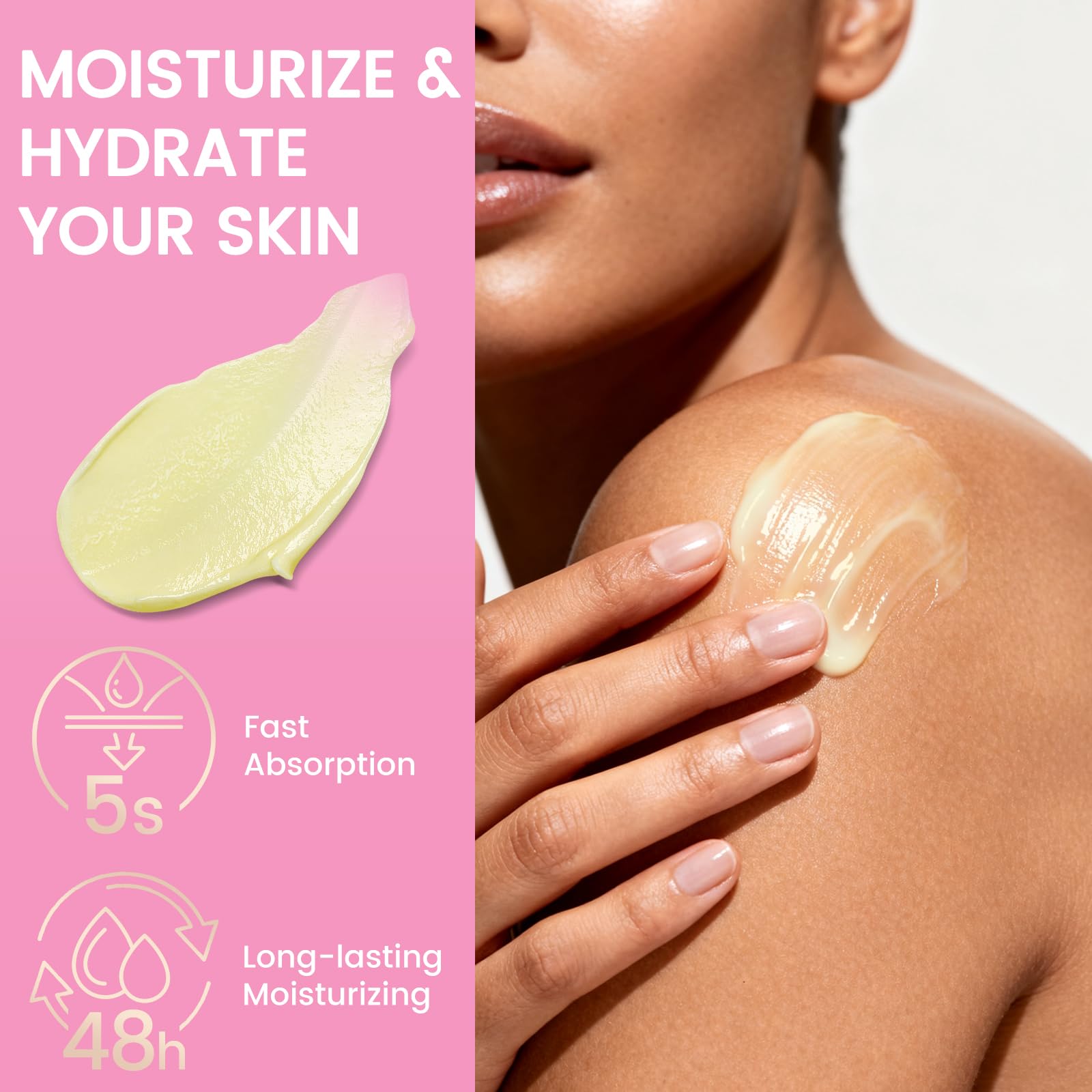 Magnesium Lotion, Magnesium Cream for Sleep, Pain & Leg Cramps, Topical Magnesium Chloride Cream for Muscle Relaxation, Calming, Moisturizing - Skin-Friendly & Safe for Kids | 5OZ (Rose)