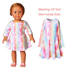 Buy now Long Sleeve Unicorn Dresses for Girls Kids 10 11 Matching 18 inch American Doll at indiglob india