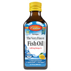 Carlson The Very Finest Fish Oil, 1600 mg, Omega-3s, 200 mL (6.7 Fl Oz) | Orange; Liquid Fish Oil Supplement; Norwegian Fish Oil; Wild-Caught; Sustainably Sourced Fish Oil Liquid