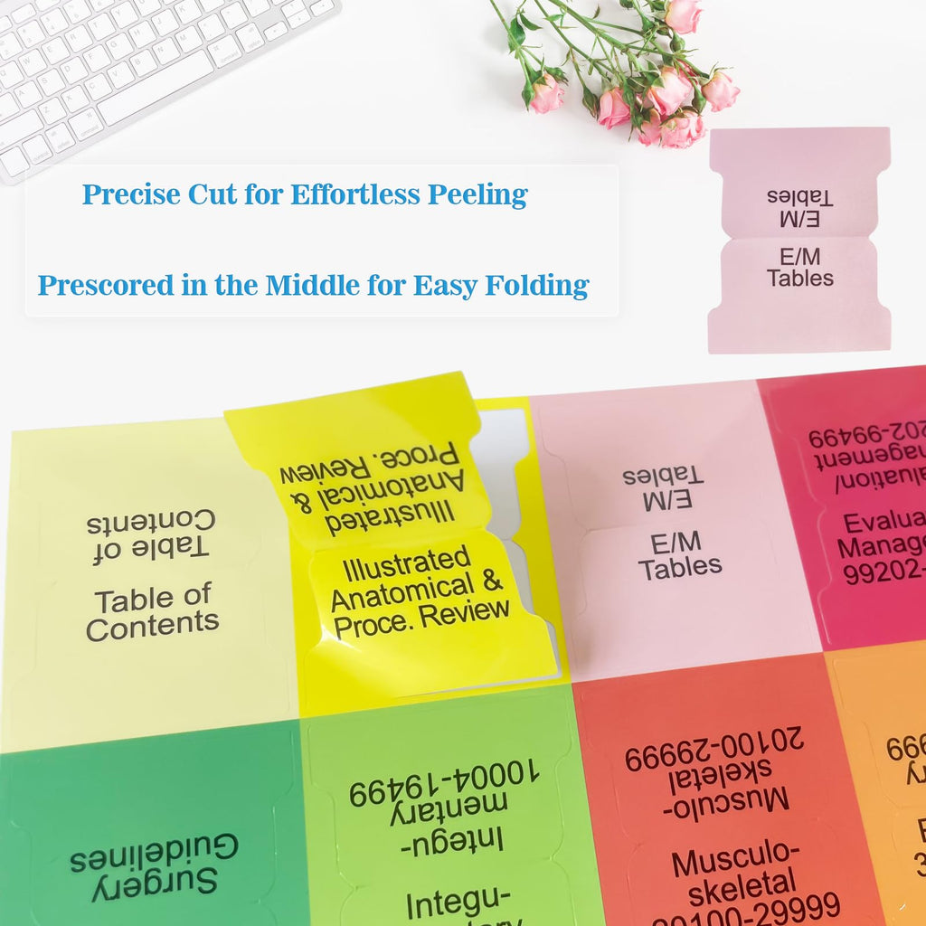 Index Tabs for The Bluebook 22nd Edition, Complete Book Tabs Set (Book not Included), 90 Color-Coded Tabs for Every Section, Laminated & Waterproof & Repositionable