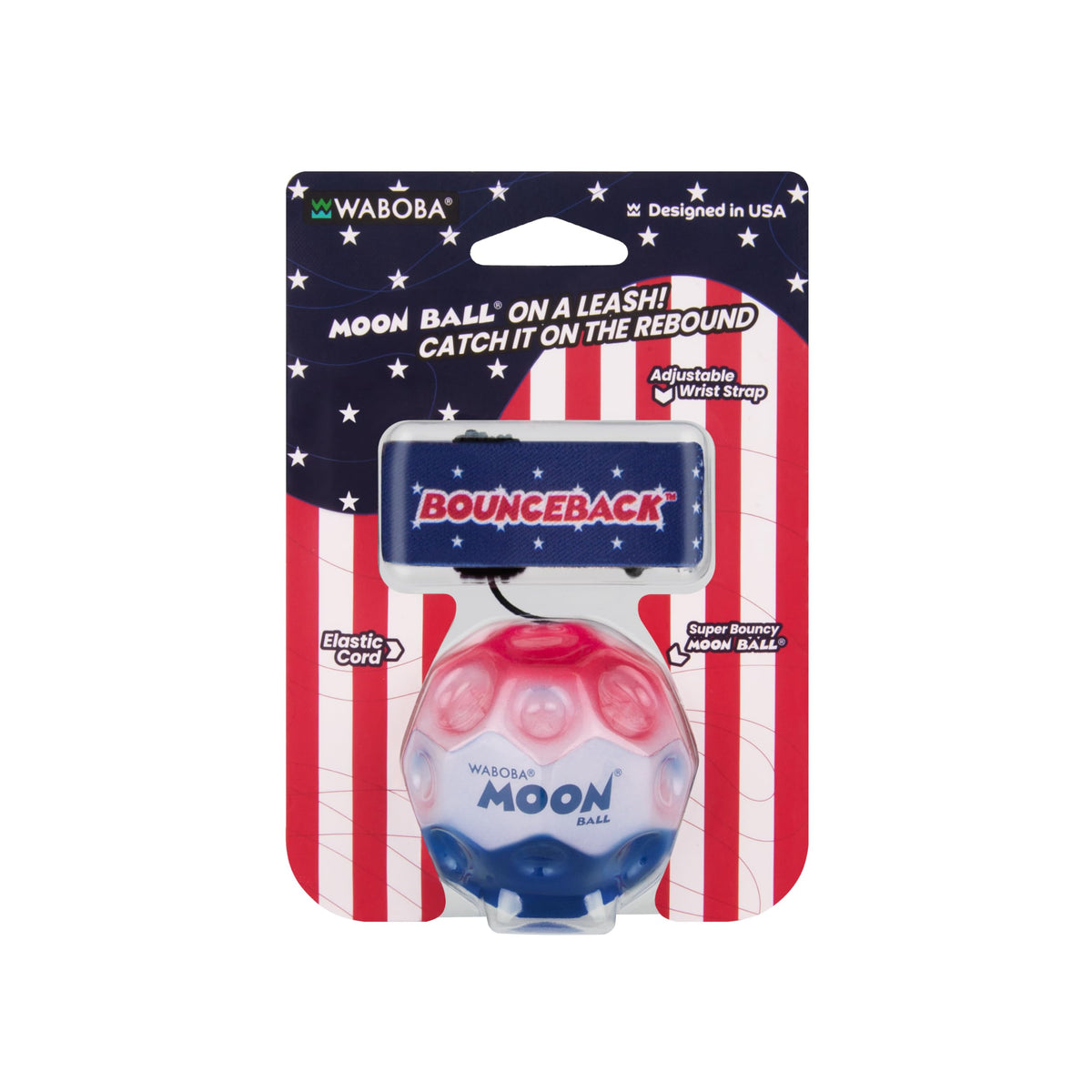 Waboba Bounceback Returning Stars and Stripes Moon Ball