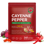 FANSHI Cayenne Pepper Softgels Supplement, 2 PCS, 240 Capsules | 12-in-1 Serving with Vitamins D3, K2 & E, Supports Healthy Circulation & Daily Energy, Features Hawthorn, Beetroot & Turmeric